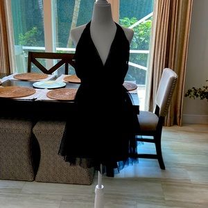 Black tule cocktail dress